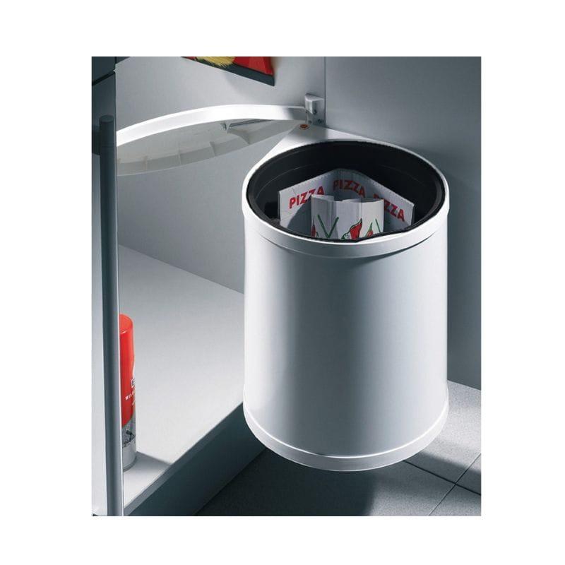 Thùng rác gắn cửa màu trắng Hafele 502.12.729 15L Thùng rác gắn cửa màu trắng Hafele 502.12.729 15L