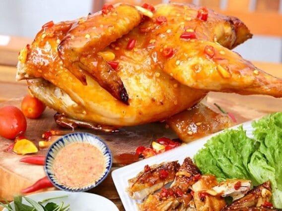 Thành quả khi nướng gà