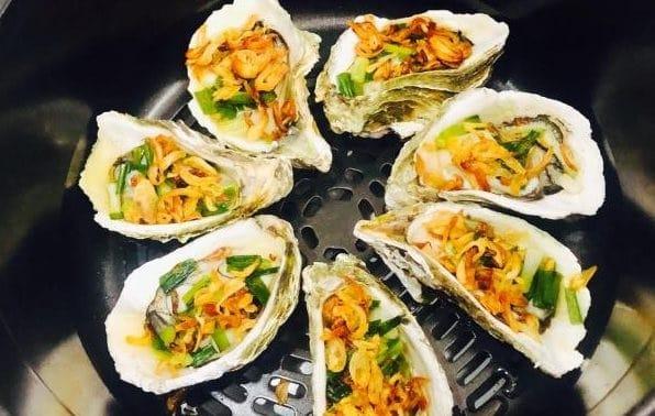 cach nuong hau bang noi chien khong dau