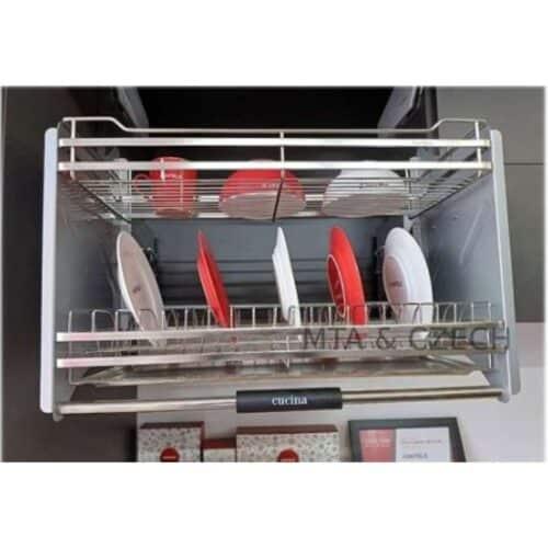 Ảnh thực tế bộ rổ bát đĩa Hafele Lento 504.76.012 800mm