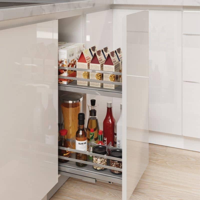Ảnh thực tế bộ rổ gia vị Hafele Omero 549.20.825 400mm Ảnh thực tế bộ rổ gia vị Hafele Omero 549.20.825 400mm