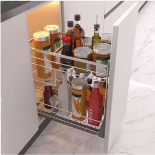 Ảnh thực tế bộ rổ gia vị Hafele Sonata 549.20.040 400mm
