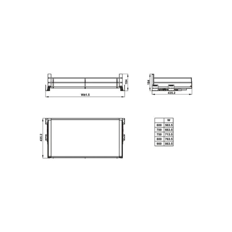 Bộ rổ bát đĩa Hafele Kason Flex 549.08.888 900mm Bộ rổ bát đĩa Hafele Kason Flex 549.08.888 900mm