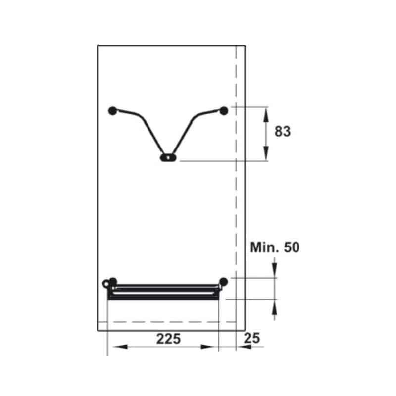 Bộ rổ bát đĩa Hafele Presto 544.40.023 600mm Bộ rổ bát đĩa Hafele Presto 544.40.023 600mm