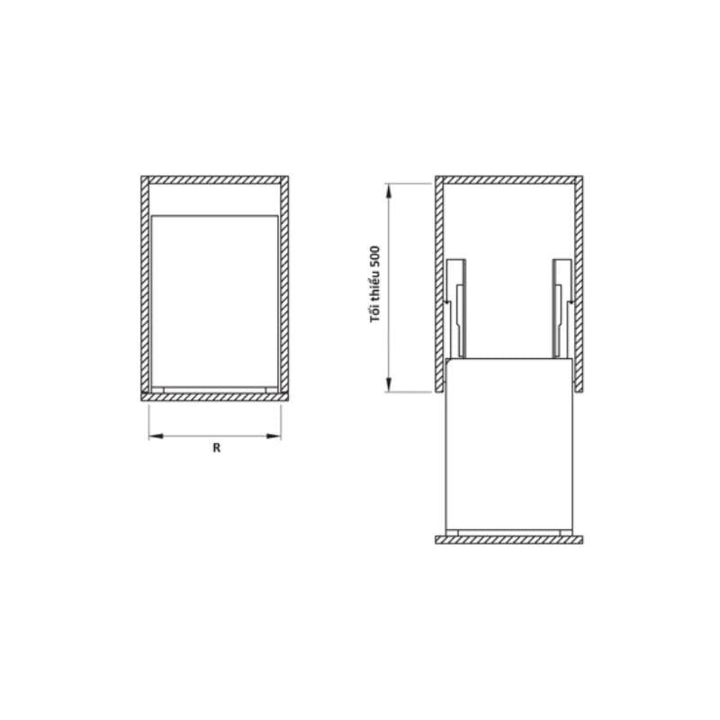 Bộ rổ dao thớt, chai lọ Hafele Sonata 549.20.012 200mm Bộ rổ dao thớt, chai lọ Hafele Sonata 549.20.012 200mm