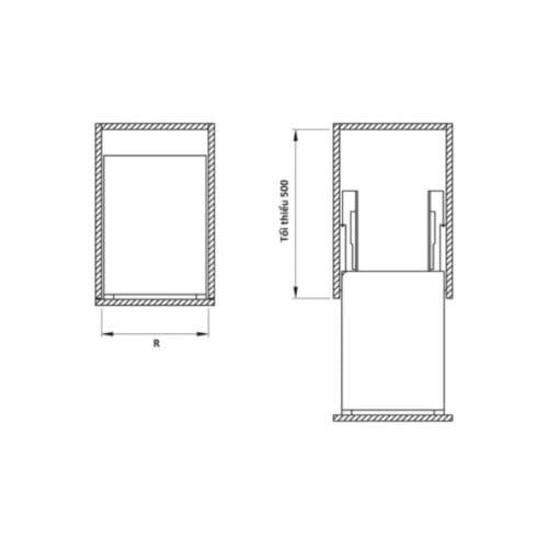 Bộ rổ gia vị, dao thớt Hafele Sonata 549.20.020 400mm