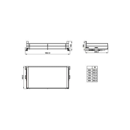 Bộ rổ xoong nồi Hafele Kason 549.08.865 700mm 5 Bộ rổ xoong nồi Hafele Kason 549.08.865 700mm