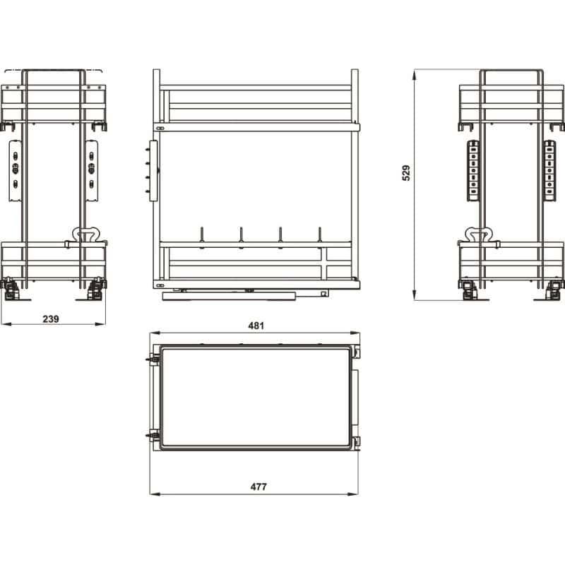 Kích thước bộ rổ gia vị Hafele Omero 549.20.825 400mm Kích thước bộ rổ gia vị Hafele Omero 549.20.825 400mm