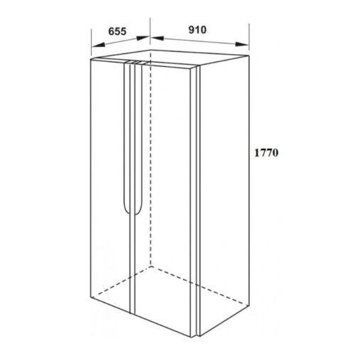 Tủ lạnh side by side Hafele HF-SB5321FB 534.14.021 6 Kích thước máy rửa bát Häfele HF-SB5321FB 534.14.021