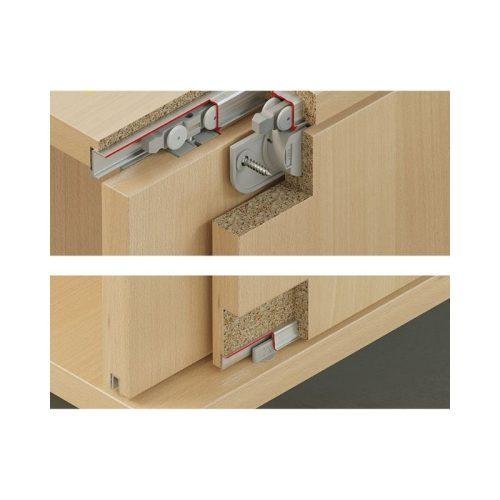 Ảnh thực tế của bộ phụ kiện cửa trượt tủ Hafele Slido Classic 20 IF