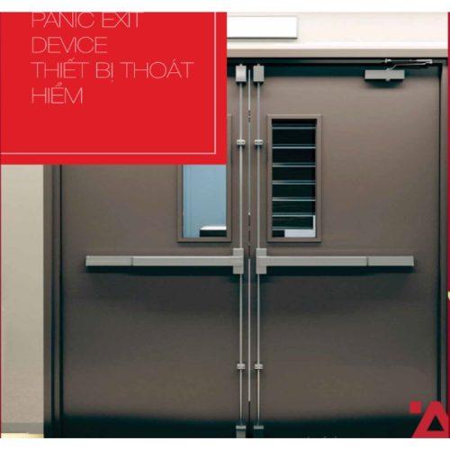 Thanh thoát hiểm với thanh chốt dọc Hafele 911.56.035 4 Ảnh thực tế thanh thoát hiểm Hafele 911.56.035