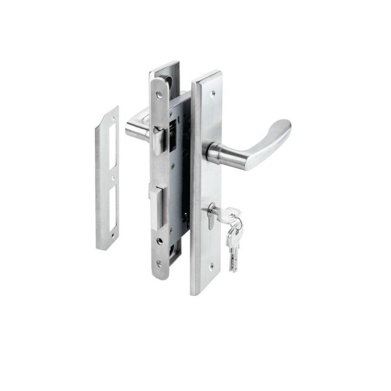 Bộ khóa tay nắm đế dài Hafele 499.62.503 Bộ khóa tay nắm đế dài Hafele 499.62.503