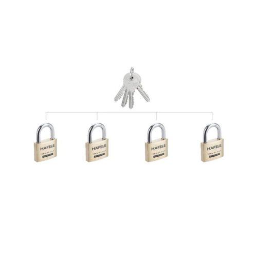 Bộ khóa treo 4 ổ Hafele 482.01.976