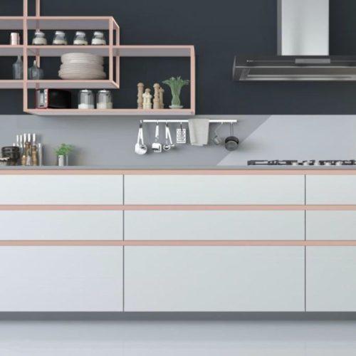 Hình ảnh lắp đặt tay nắm tủ ngang Gola chữ J 2800mm Hafele 126.37.906