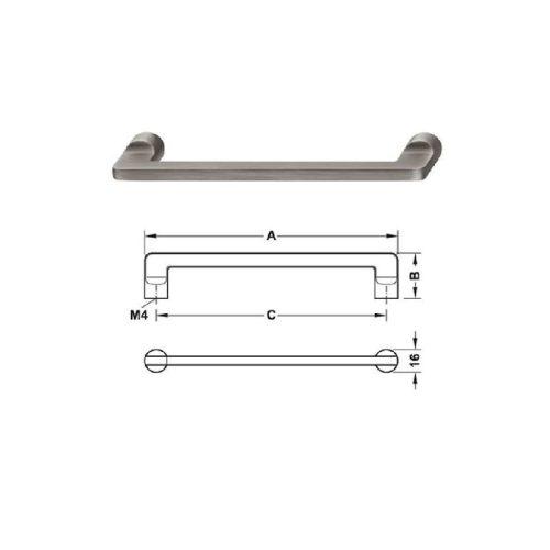 Hình ảnh tay nắm tủ 144mm H1565 Hafele 106.61.323
