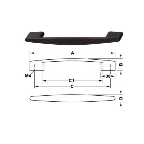Tay nắm tủ 180mm H1350 Hafele 110.34.336 3 Hình ảnh tay nắm tủ 180mm H1350 Hafele 110.34.336