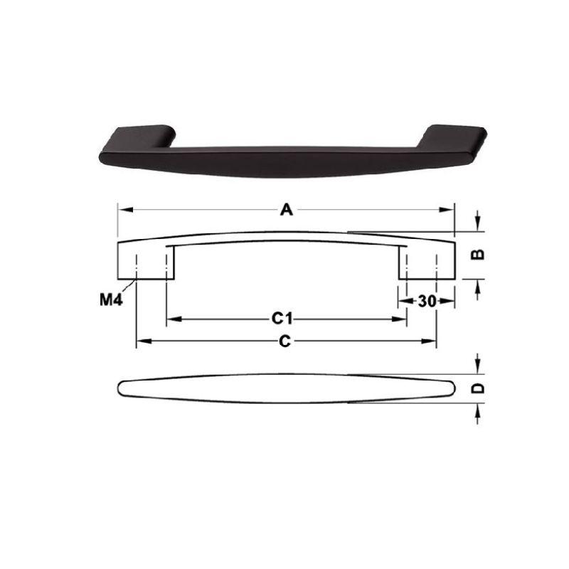 Hình ảnh tay nắm tủ 180mm H1350 Hafele 110.34.336 Hình ảnh tay nắm tủ 180mm H1350 Hafele 110.34.336