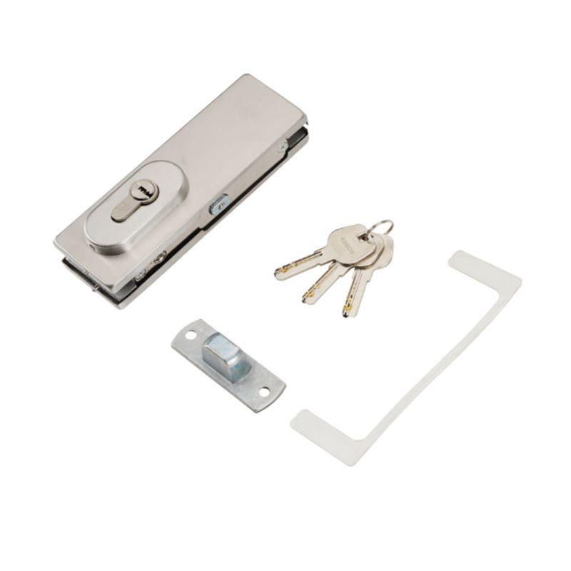 Khóa kẹp chân kính inox mờ Hafele 981.50.030 Khóa kẹp chân kính inox mờ Hafele 981.50.030