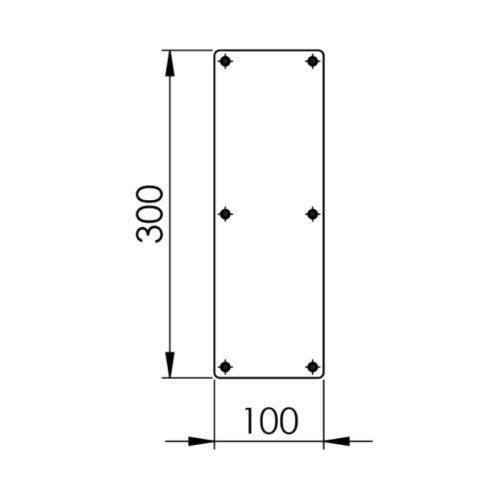 Kích thước bảng đẩy cửa Hafele 714.19.600