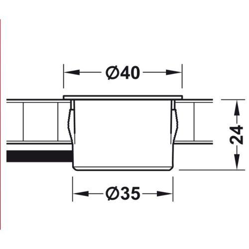 Cổng sạc USB 12V Hafele 833.73.753 3 Kích thước cổng sạc USB 12V Hafele 833.73.753