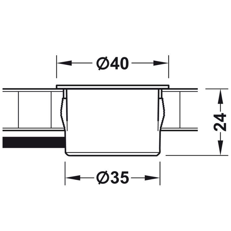 Kích thước cổng sạc USB 12V Hafele 833.73.755 Kích thước cổng sạc USB 12V Hafele 833.73.755