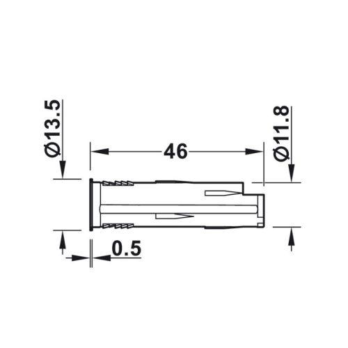 Công tắc bật/tắt không chạm Hafele 833.89.127 3 Kích thước công tắc bật/tắt không chạm Hafele 833.89.127