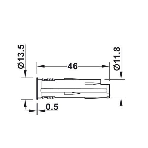 Công tắc cảm biến cửa Hafele 833.89.128 3 Kích thước công tắc cảm biến cửa Hafele 833.89.128