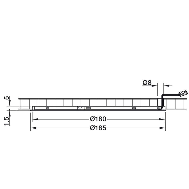 Kích thước đèn Led chiếu 3022 lắp âm Hafele 833.75.100 Kích thước đèn Led chiếu 3022 lắp âm Hafele 833.75.100