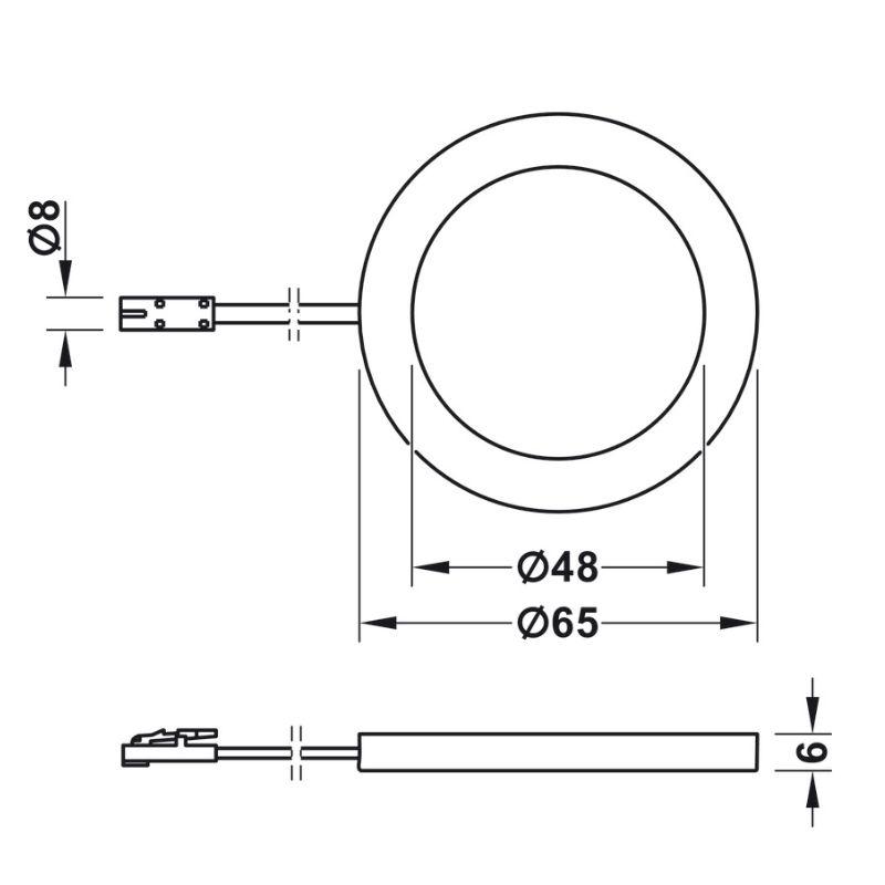 Kích thước đèn Led chiếu 3035 lắp nổi 24V Hafele 833.77.191 Kích thước đèn Led chiếu 3035 lắp nổi 24V Hafele 833.77.191