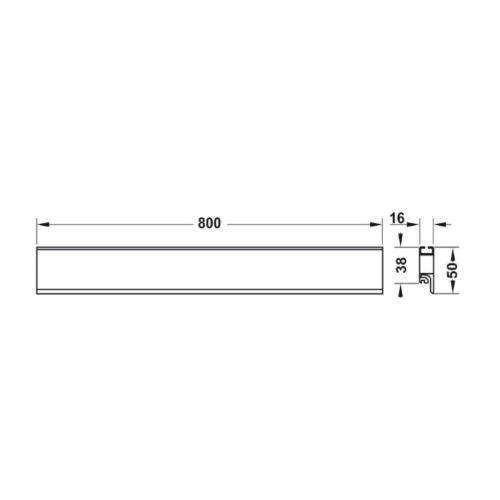 Kích thước kệ treo đồ làm bếp Hafele 523.00.301 800mm