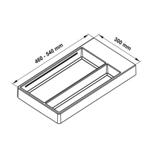 Kích thước khay chia tủ bếp Hafele 300mm Separado 556.70.140
