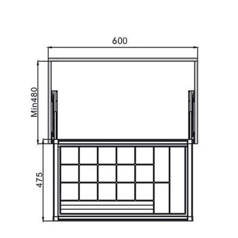 Kích thước khay đựng trang sức 600mm Hafele 807.95.101 Kích thước khay đựng trang sức 600mm Hafele 807.95.101