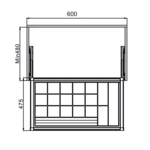 Khay đựng trang sức 600mm Hafele 807.95.801 4 Kích thuốc khay đựng trang sức 600mm Hafele 807.95.801