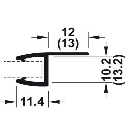 Kích thước ron cửa kính 8 - 10mm Hafele 950.50.008