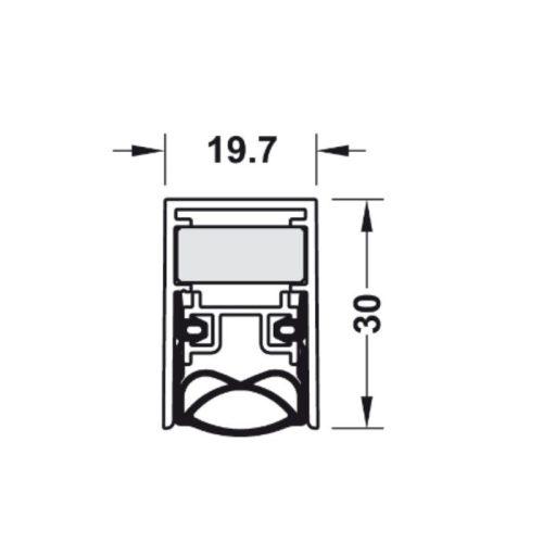 Thanh chắn bụi tự động 930 mm Hafele 950.05.913 4 Kích thước thanh chắn bụi tự động 930 mm Hafele 950.05.913