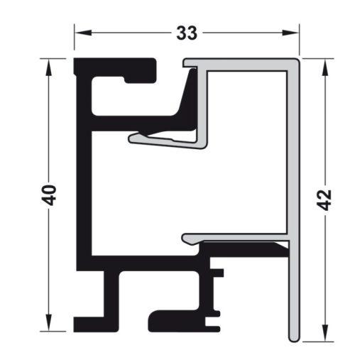 Thanh nhôm gắn tường dài 1200mm Hafele 521.00.012 5 Kích thước thanh nhôm gắn tường dài 1200mm Hafele 521.00.012