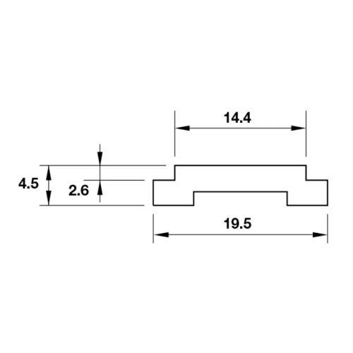 Kích thước thanh truyền động 15-20mm Hafele 972.05.060