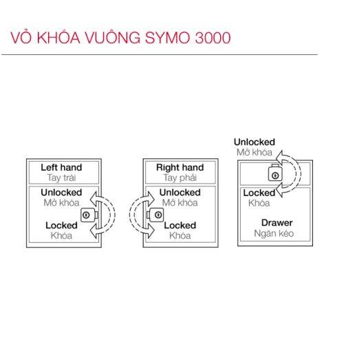 Lắp đặt vỏ khóa vuông chốt chết 26mm Hafele 232.26.651