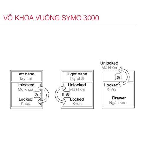 Lắp đặt vỏ khóa vuông chốt chết 32mm Hafele 232.26.681