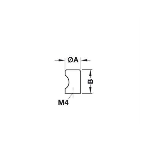 Thiết kế của quả nắm tủ 20mm Hafele 135.93.903