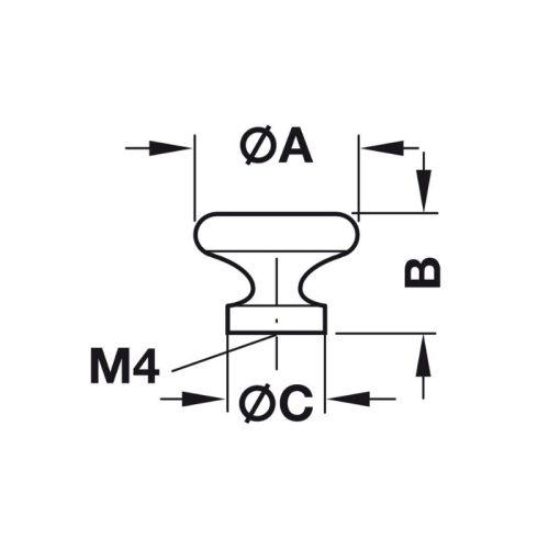 Thiết kế của Quả nắm tủ Hafele 137.60.837