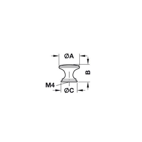 Thiết kế của Quả nắm tủ Ø25mm Hafele 137.32.824