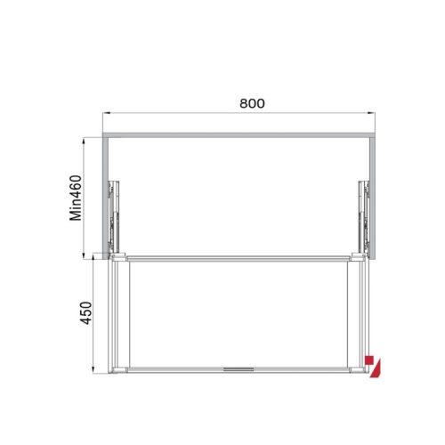 Thiết kế của rổ kéo bằng kim loại Hafele 807.95.873