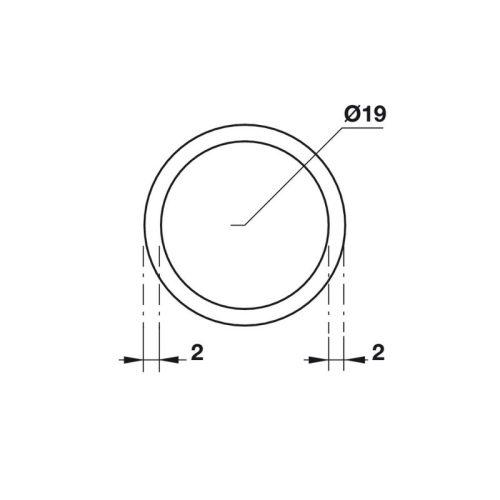 Thiết kế của thanh treo phòng tắm kính Hafele 981.74.001