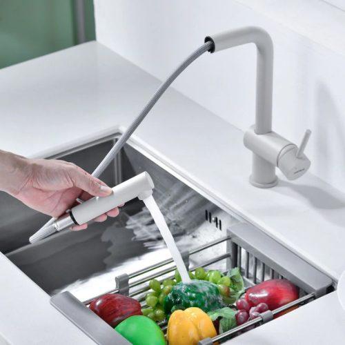 Vòi rửa bát nóng lạnh Hafele HT21-GH1P250 577.55.290 có dây rút 4 Thiết kê vòi rửa bát nóng lạnh Hafele HT21-GH1P250 577.55.290 có dây rút