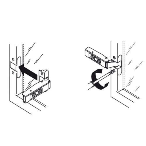 Bản lề Metalla SM 110º trùm nửa Hafele 315.26.711 5 Lắp đặt bản lề Metalla SM 110º trùm nửa Hafele 315.26.711