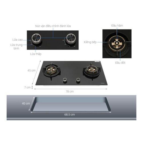 Bếp ga âm Hafele HC-G782B 538.66.507 4 Hình ảnh lắp đặt Häfele HC-G782B 538.66.507