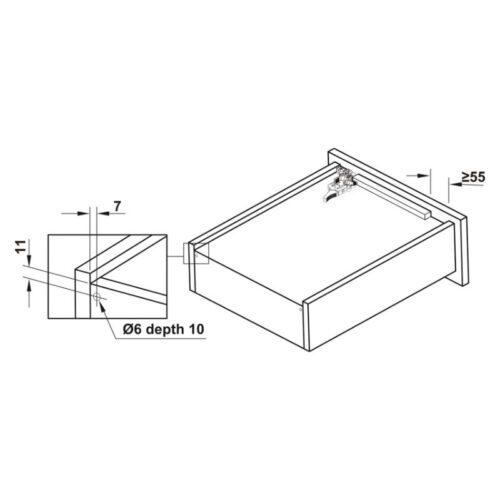 Ray âm EPC Evo 350mm giảm chấn Hafele 433.32.072 4 Ray âm EPC Evo 350mm giảm chấn Hafele 433.32.072 (2)