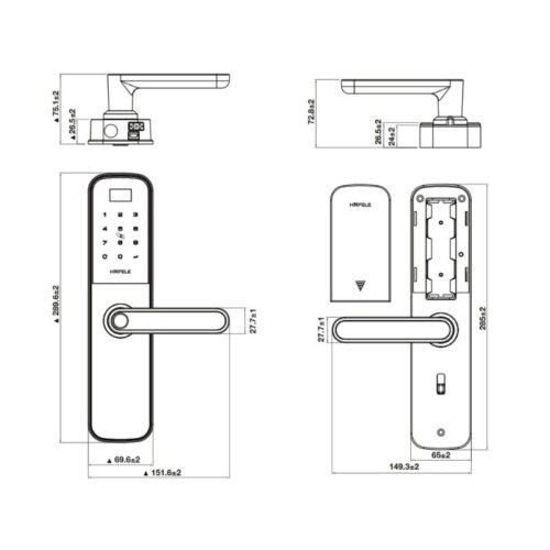 Khóa vân tay Hafele DL6100 912.20.582 3 Thông số kỹ thuật khóa điện tử Hafele DL6100 912.20.582 (1)