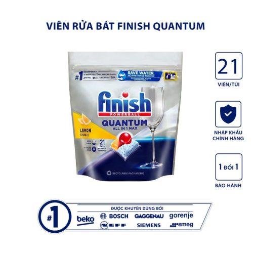 Viên rửa bát Finish Quantum All In One túi 21 viên 3 anh vien rua bat finish quantum all in one tui 21 vien